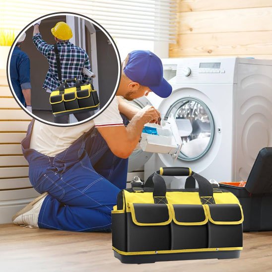 caisse a outils avec grande poche exterieur