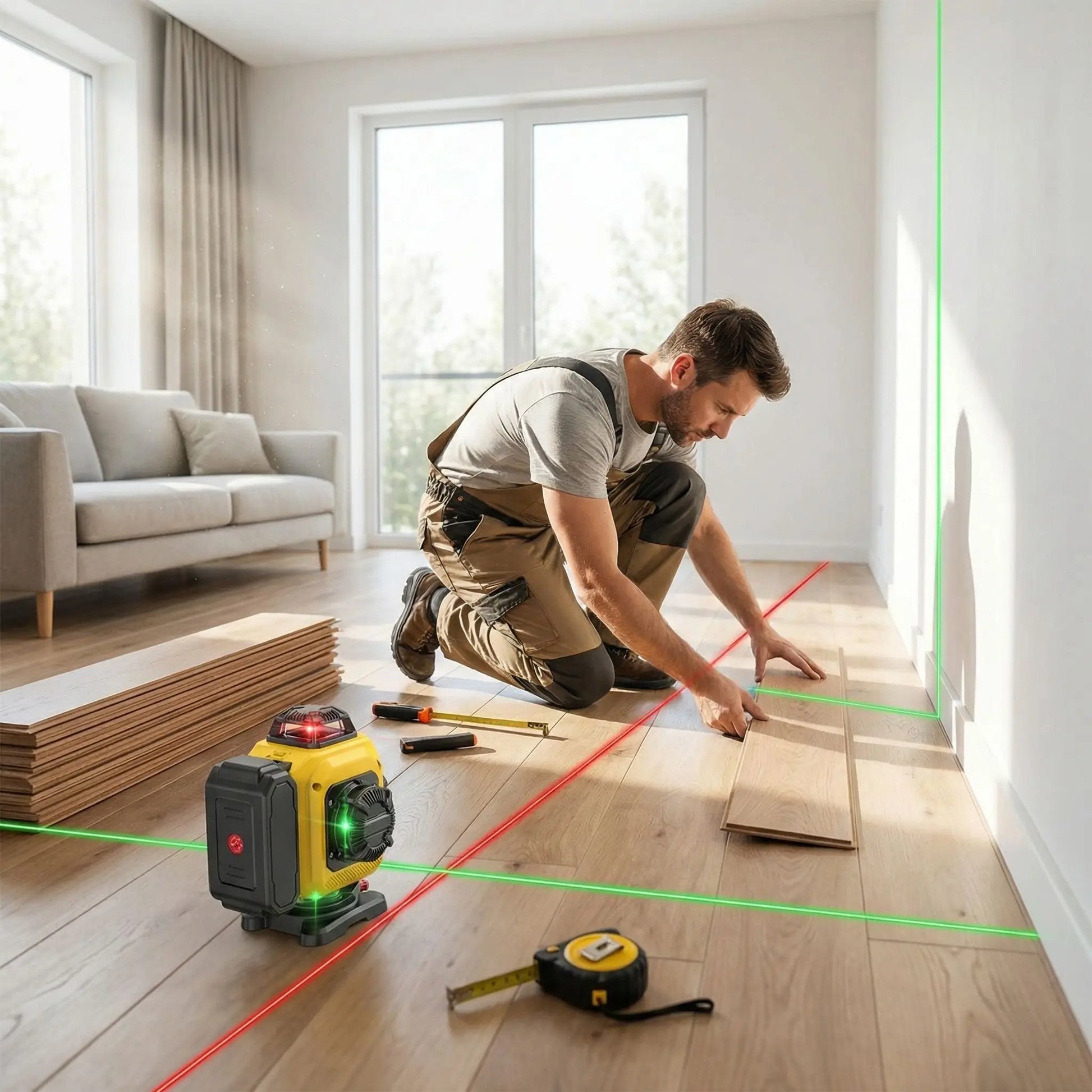 Laser niveau avec 4 couleurs