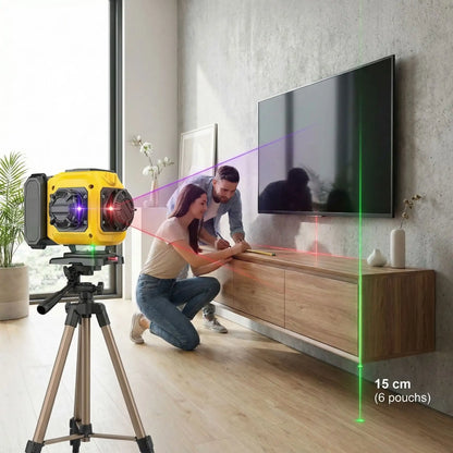 Laser niveau jaune avec trépied