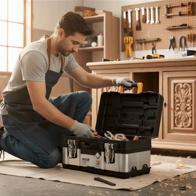 Boite à outils en acier