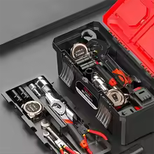 caisse outils noire et rouge