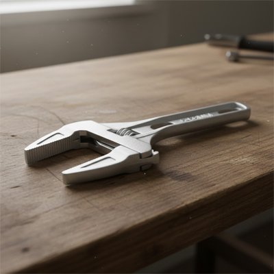 Clé molette avec manche ergonomique