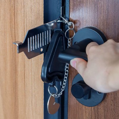 Serrure de Porte - SecurityDoorLock™ - Noir - Passion brico